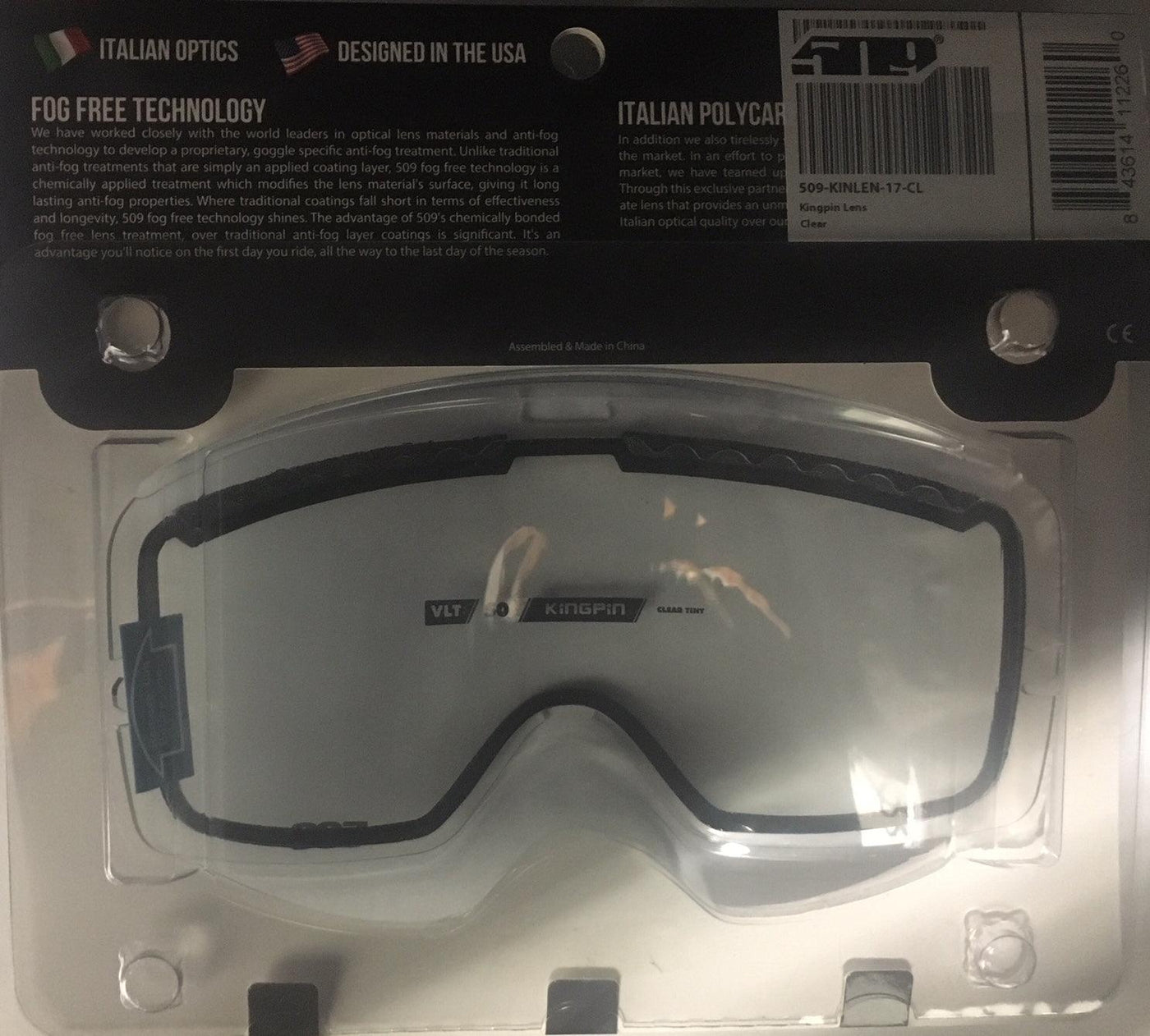 509, 509 Kingpin Lens - Clear Tint, [product_type],  Clear - Specialty Motorsports