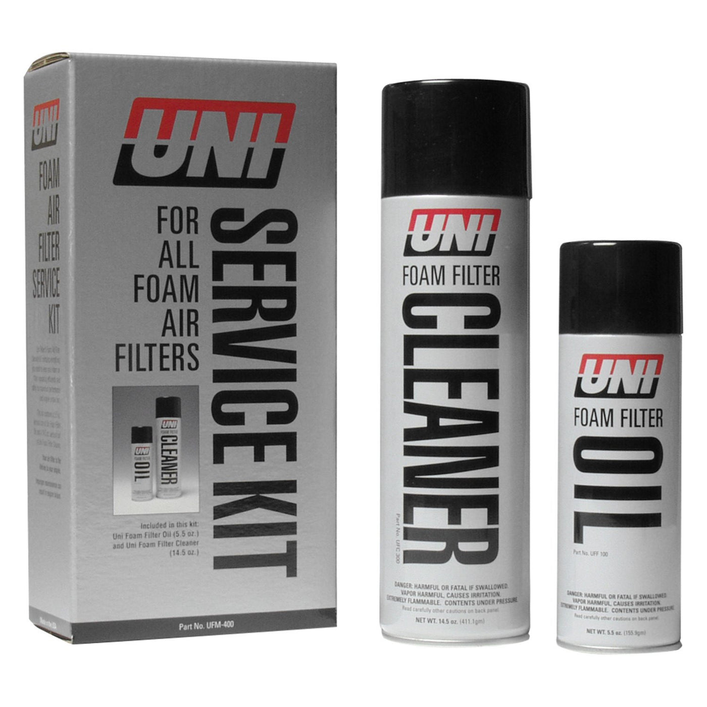 UNI  - Uni Filter UFM-400 Filter Oil and Cleaner Service Kit - Oils & Lubricants available at SpecialtyMotorsports.ca